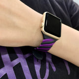 Twist Band for Apple Watch 49mm / 45mm / 44mm / 42mm in Two-color - Purple Black