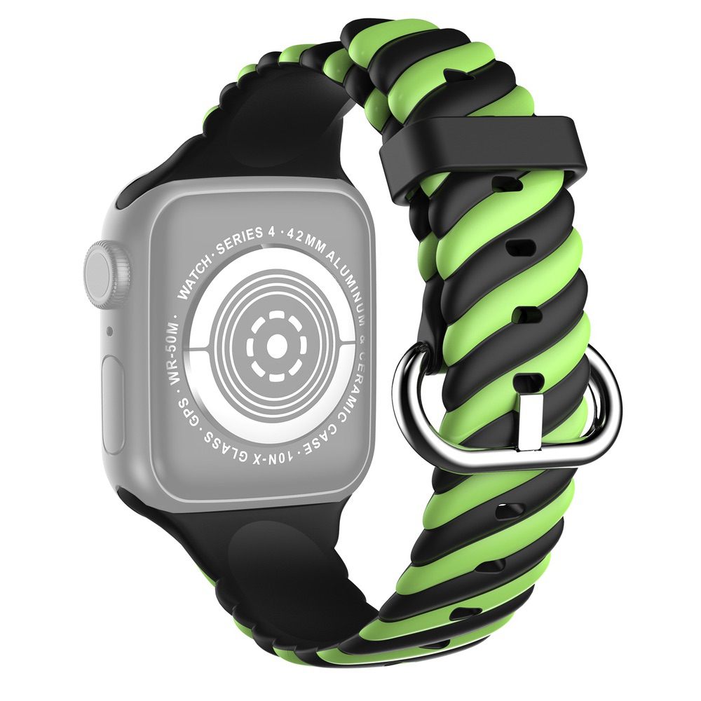 Two-Tone Band for Apple Watch 41mm / 40mm / 38mm - Fluorescent Green Black