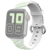 Two-Tone Band for Apple Watch 41mm / 40mm / 38mm - Macaron Green White