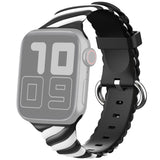 Two-Tone Twist Band for Apple Watch 41mm / 40mm / 38mm - Black White