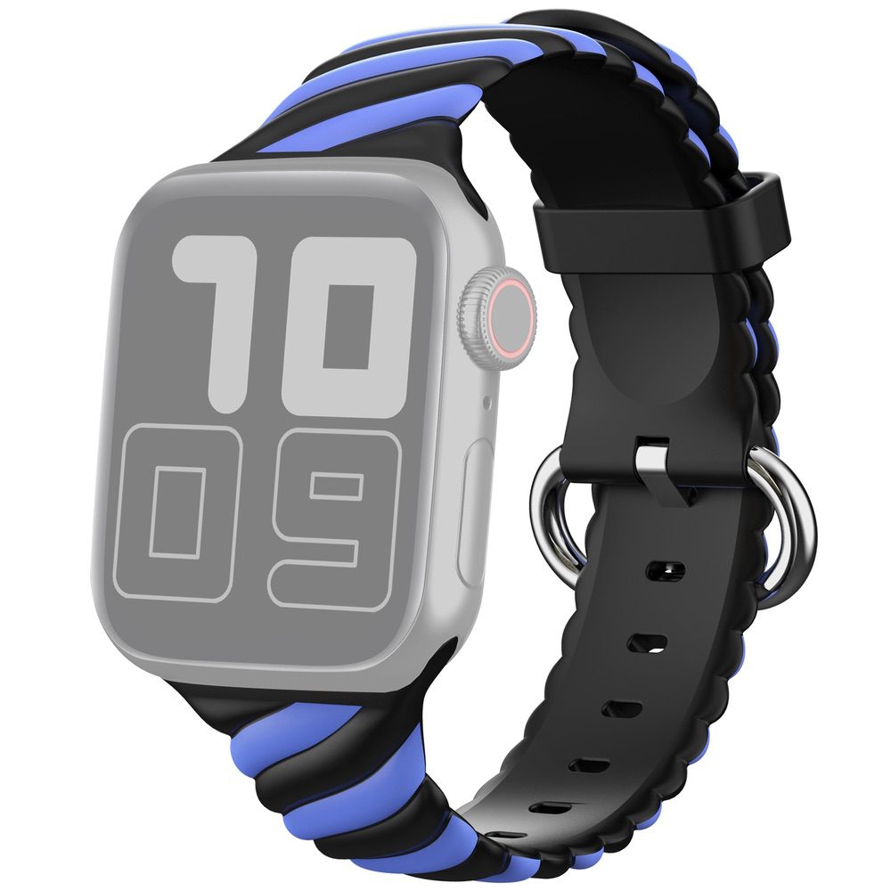 Two-Tone Twist Band for Apple Watch 41mm / 40mm / 38mm - Blue Black