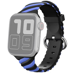 Two-Tone Twist Band for Apple Watch 41mm / 40mm / 38mm - Blue Black
