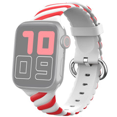 Two-Tone Twist Band for Apple Watch 41mm / 40mm / 38mm - Red White