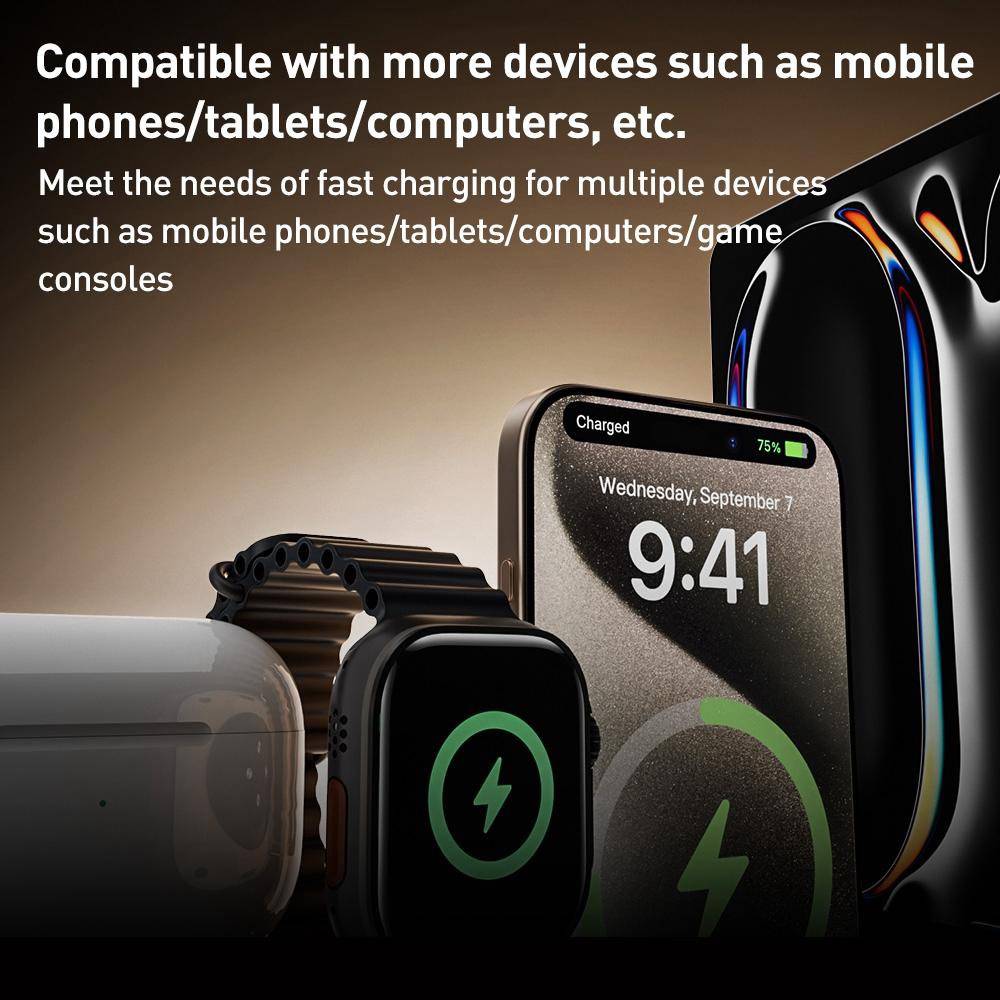 Type-C Male to Female 240W 80Gbps Adapter with Display – White