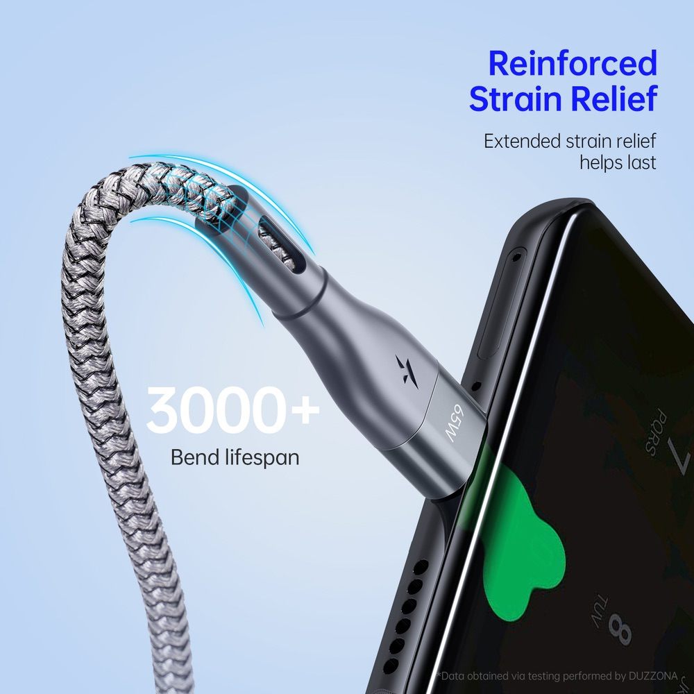 USB C Cable 3M DUZZONA A2 PD 65W 3.25A Fast Charging