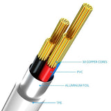 USB C Cable AMORUS 2.1A 1M - White