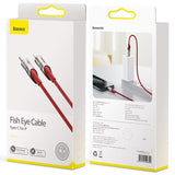 USB C to Lightning Cable Baseus Fish Eye PD 18W - Red