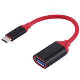 USB-C / Type-C 3.1 Male to USB 3.0 Female OTG Converter Adapter Cable - Red
