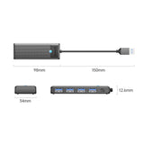 USB HUB 4 in 1 ORICO Multi-function Docking Station Adapter - Black