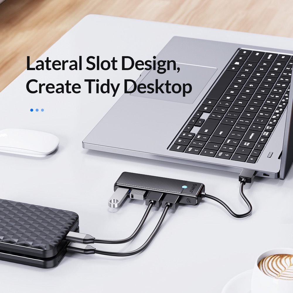 USB HUB 4 in 1 ORICO Multi-function Docking Station Adapter - Black