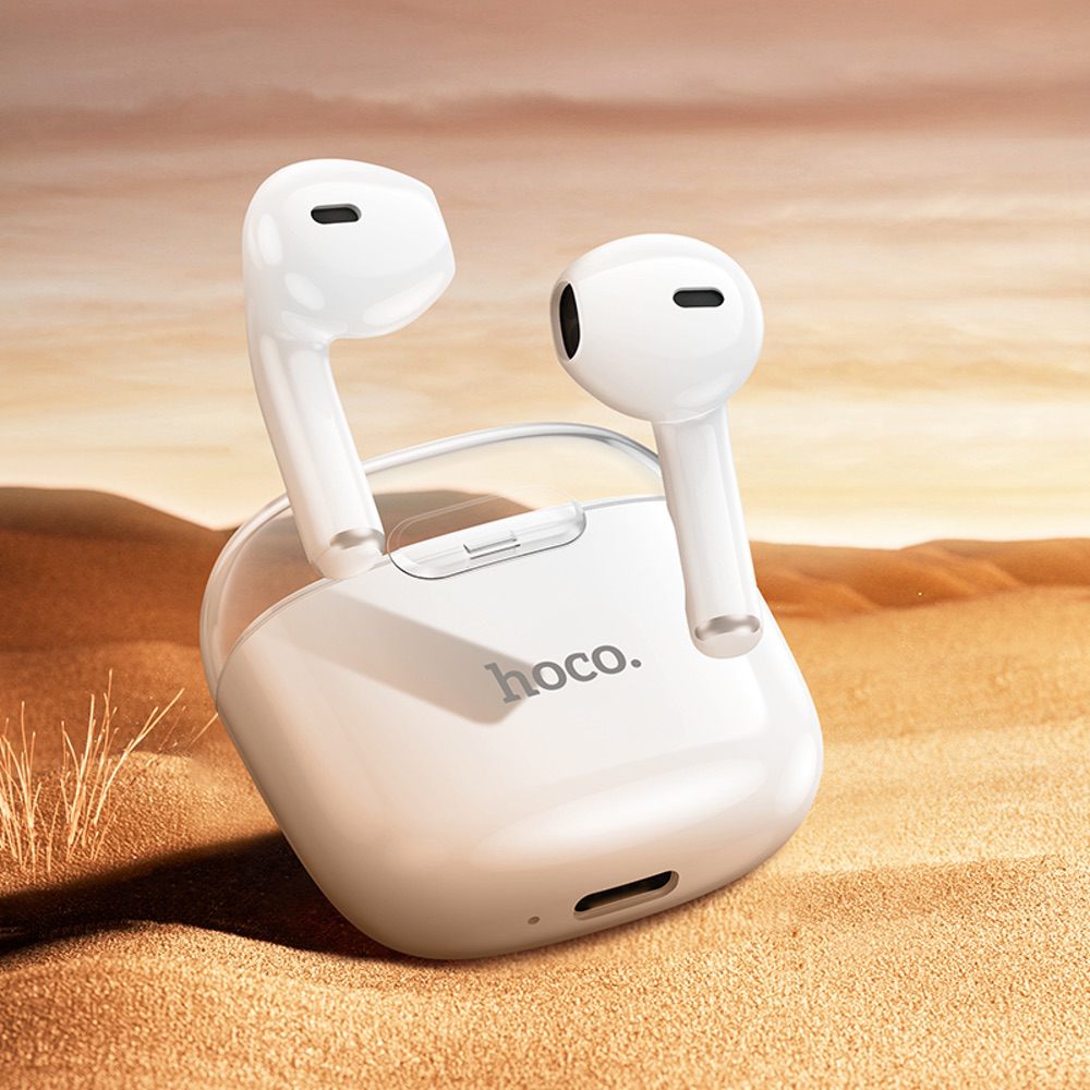 Wireless TWS Earbud With Crystal Case HOCO DES37 - White