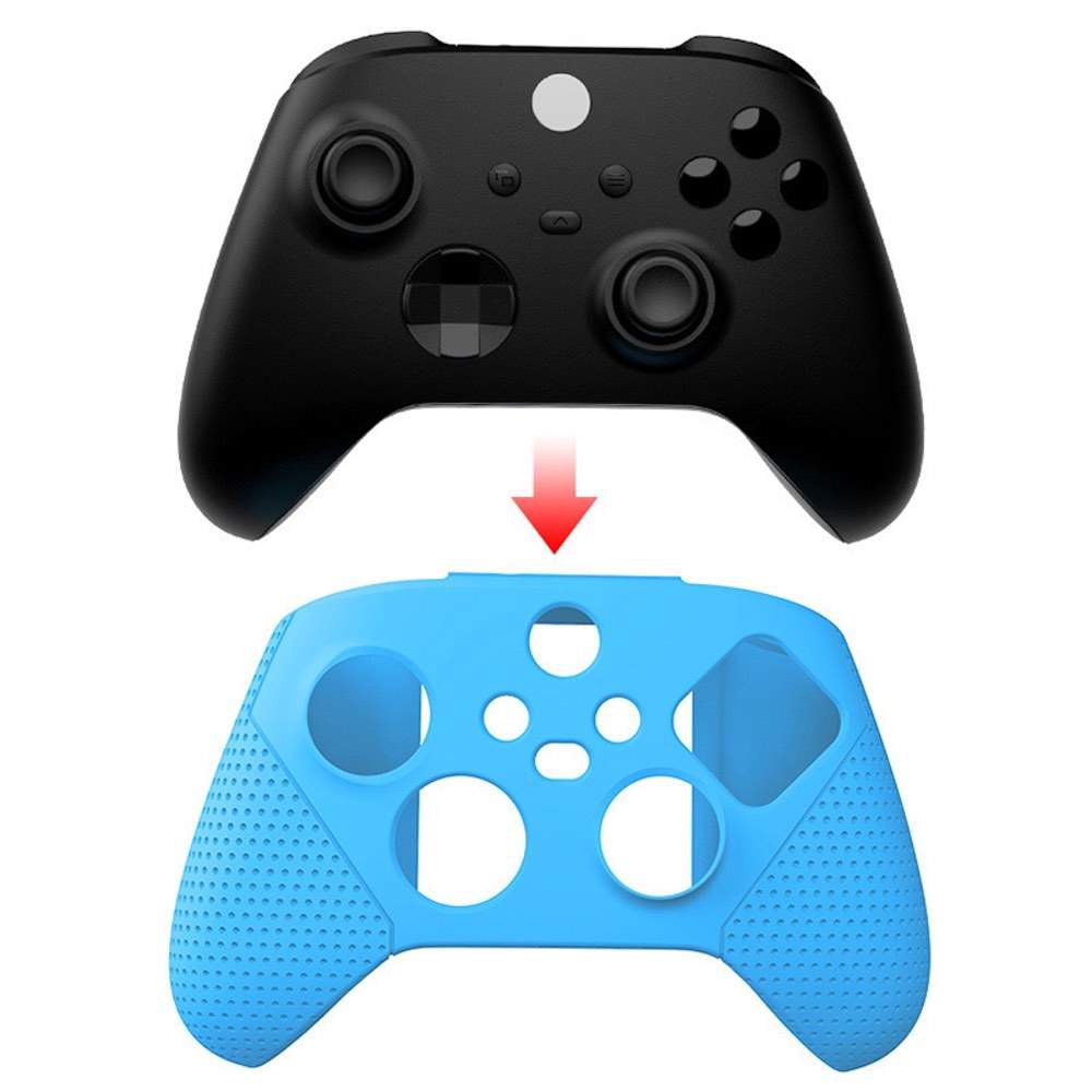 Xbox Series X Controller Grip – Blue Anti-Slip Silicone Protective Cover