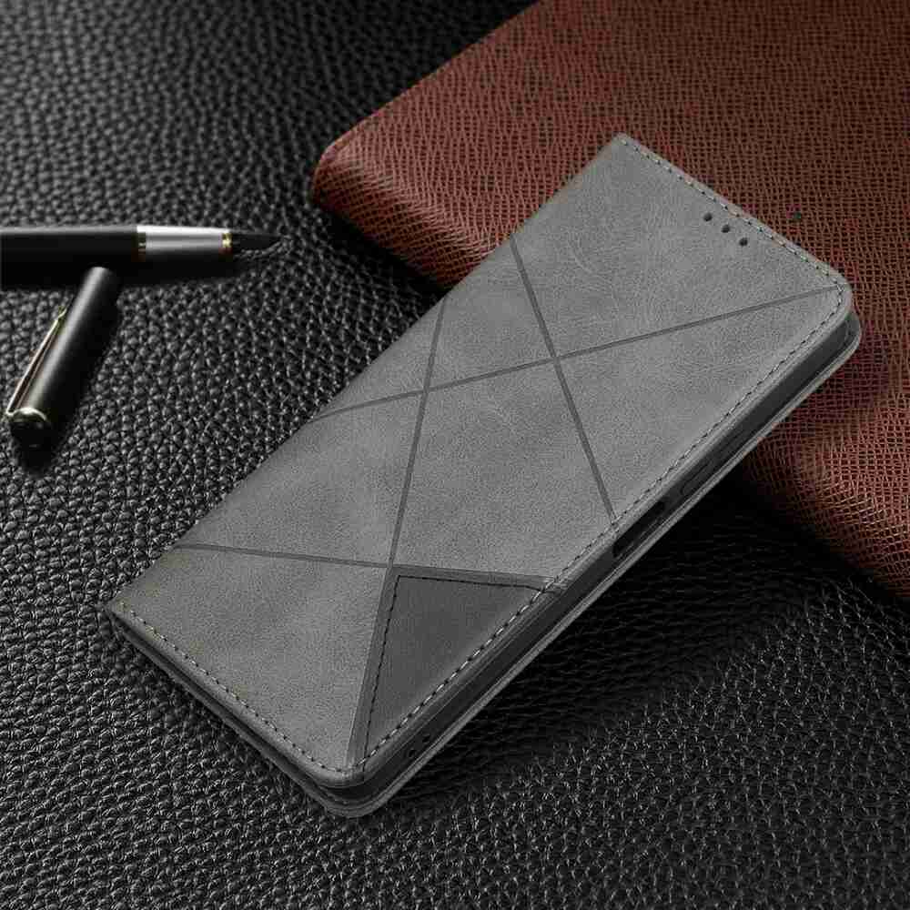 Xiaomi Mi 11 Lite Case PU Leather Flip Wallet - Grey