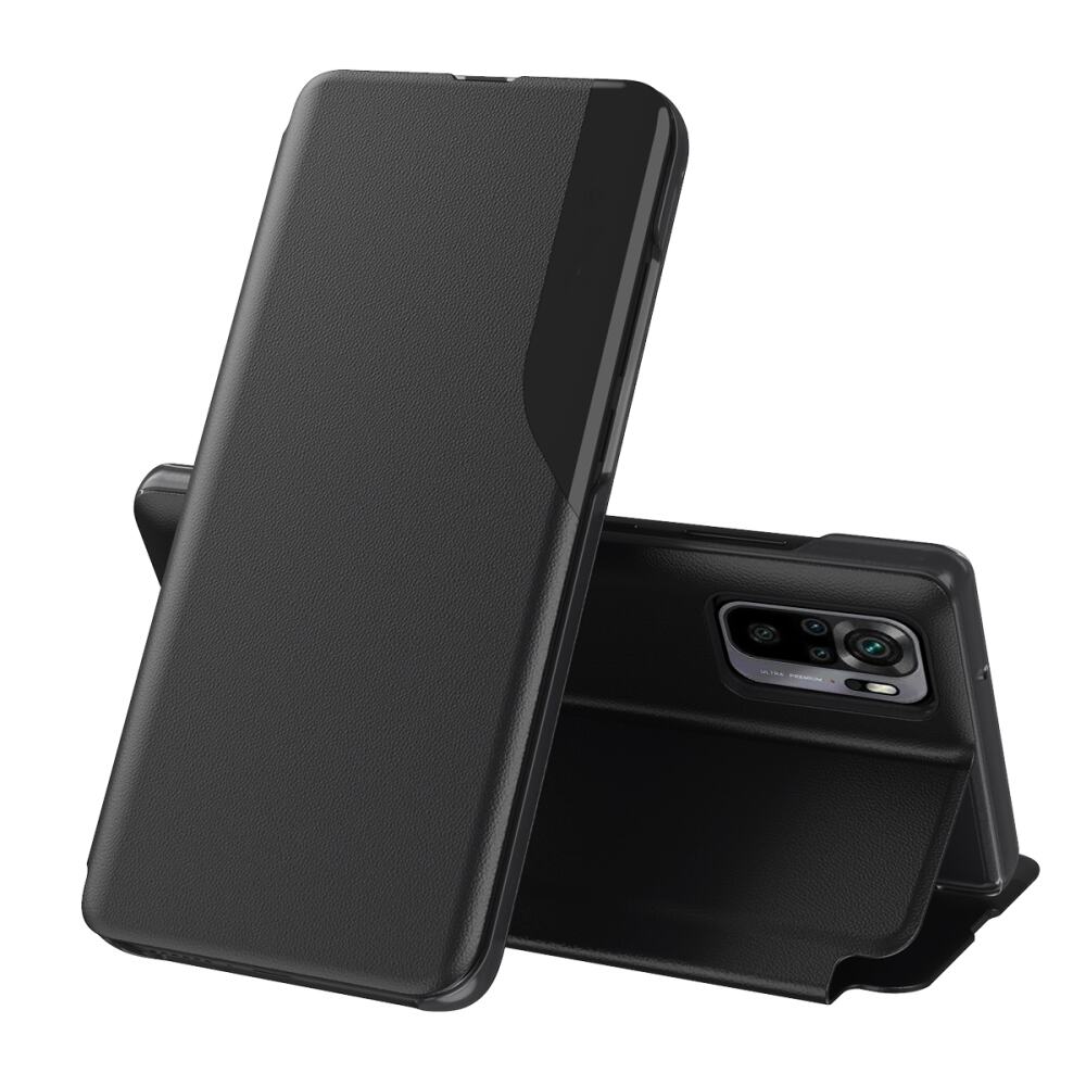 Xiaomi Redmi Note 10 Pro Case With PU Leather + TPU - Black