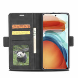 Xiaomi Redmi Note 10 Pro Dual-side Buckle Secure Flip Wallet - Black