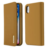 iPhone X / iPhone XS Case Made With PU Leather + TPU - Brown