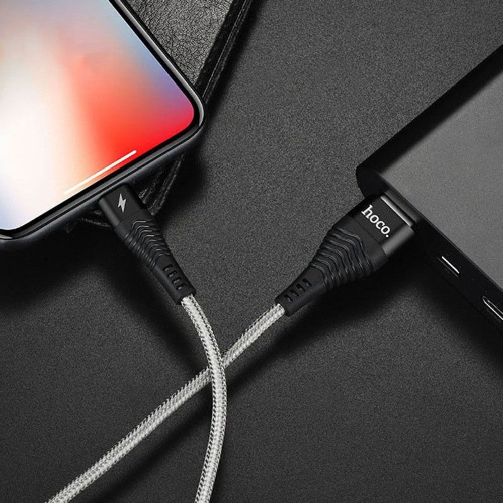 Lightning Cable 1.2M HOCO U32 Unswerving Steel braided