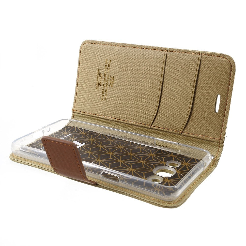 Samsung Galaxy J3 2017 ROAR KOREA Twill Grain Wallet Case - Khaki