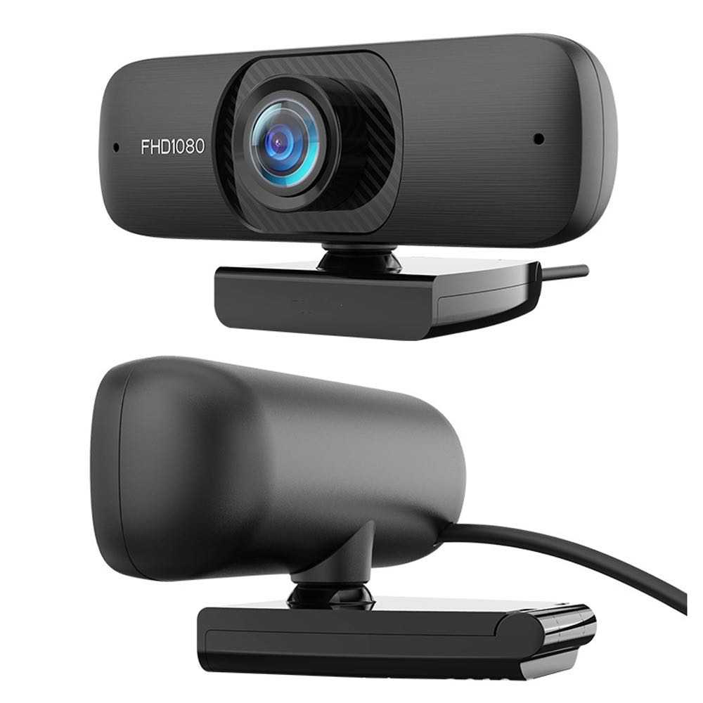 Webcam With Microphone HD 1080P High Definition - Black