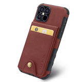 iPhone 12 Mini Case Made With PU Leather + TPU - Brown