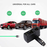 Car Charger Dual USB 6A With 2 Socket Cigarette Lighter Splitter