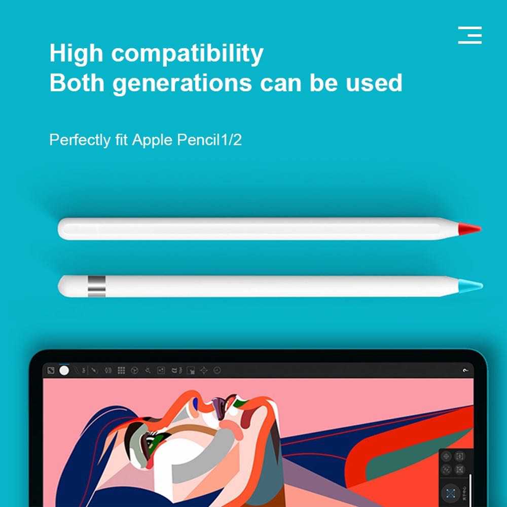 Apple Pencil Tip Cover - Sky Blue 10 Pcs