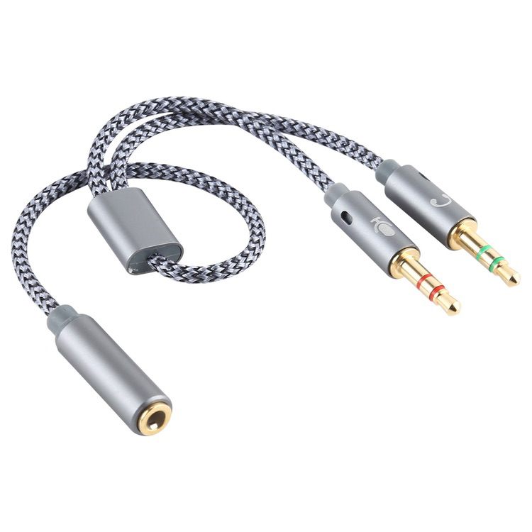 Aux Audio Cable 3.5mm Female to Microphone + Audio Male