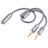 Aux Audio Cable 3.5mm Female to Microphone + Audio Male