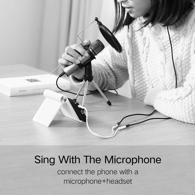 Audio Cable Braided 3.5mm Male to Microphone + Audio Female