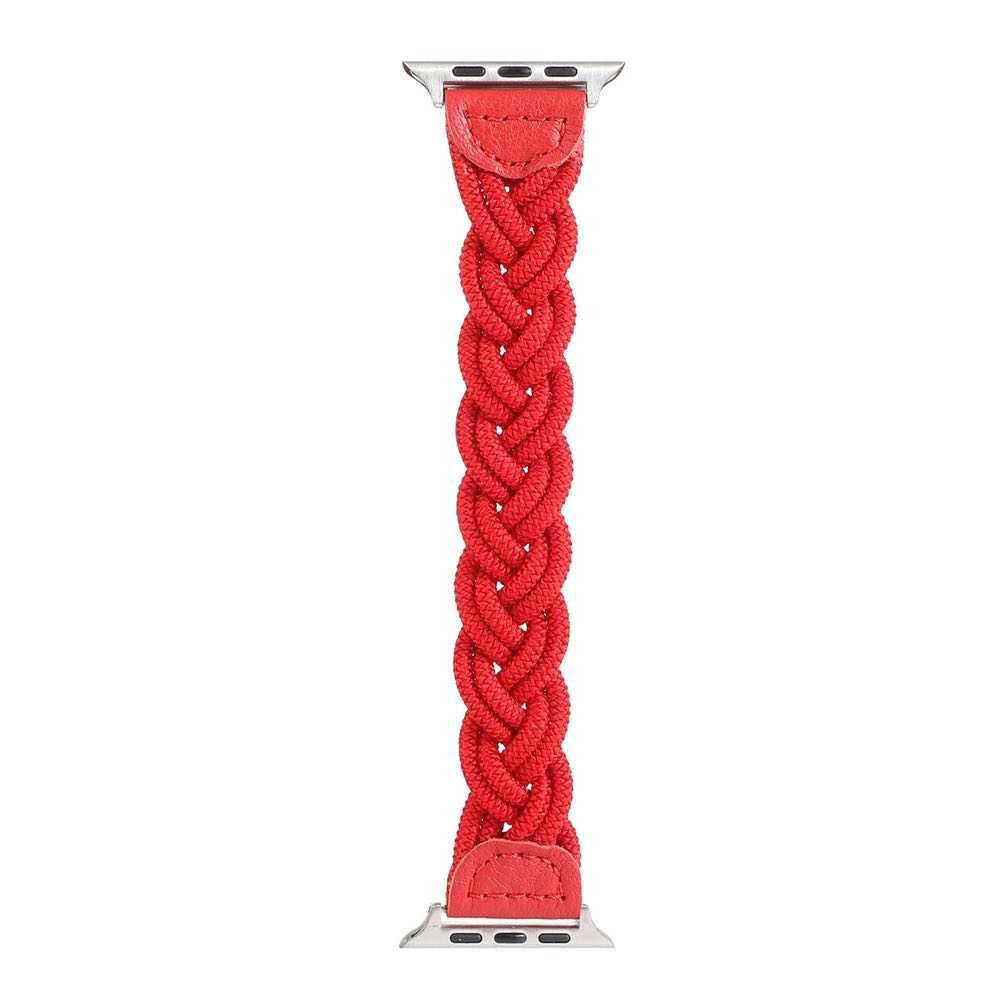 Apple Watch Strap Elastic Woven Watchband 49mm/45mm/44mm/42mm - Red