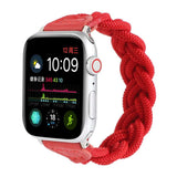 Apple Watch Strap Elastic Woven Watchband 49mm/45mm/44mm/42mm - Red