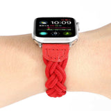 Elastic Woven Watchband For Apple Watch 44mm/42mm - Red