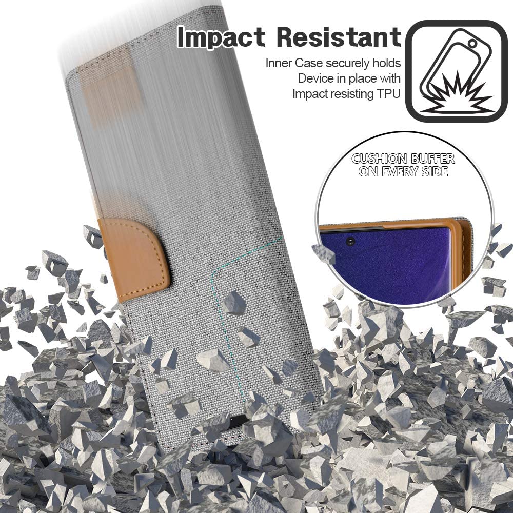 Samsung Note 20 Ultra Case mercury Goospery Canvas Diary - Grey