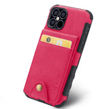 iPhone 12 Pro Max Case Cloth Texture + TPU Protective Red