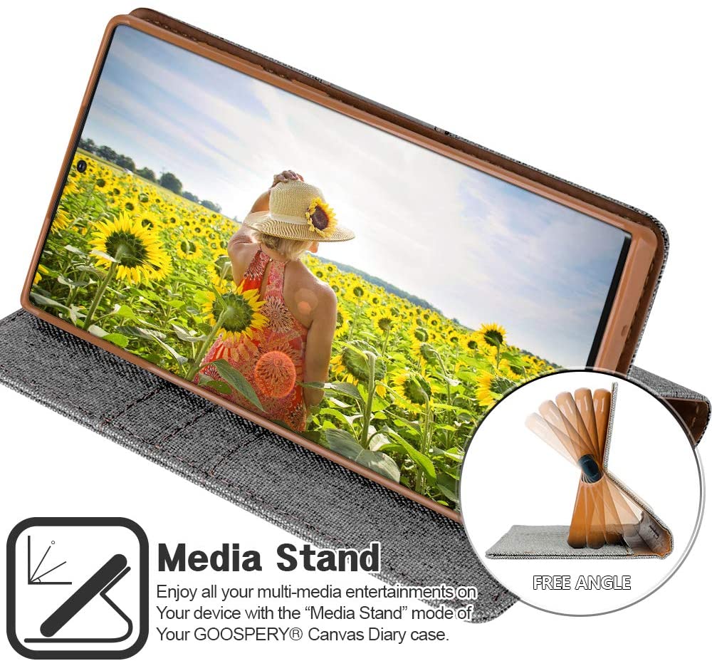 Samsung Note 20 Ultra Case mercury Goospery Canvas Diary - Grey