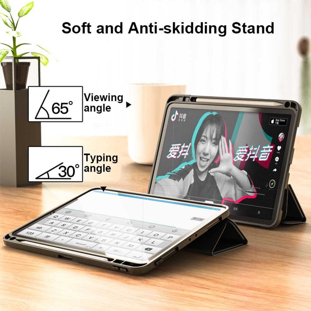 iPad Pro 12.9 2020 4th Gen Case Three-folding Holder - Blue