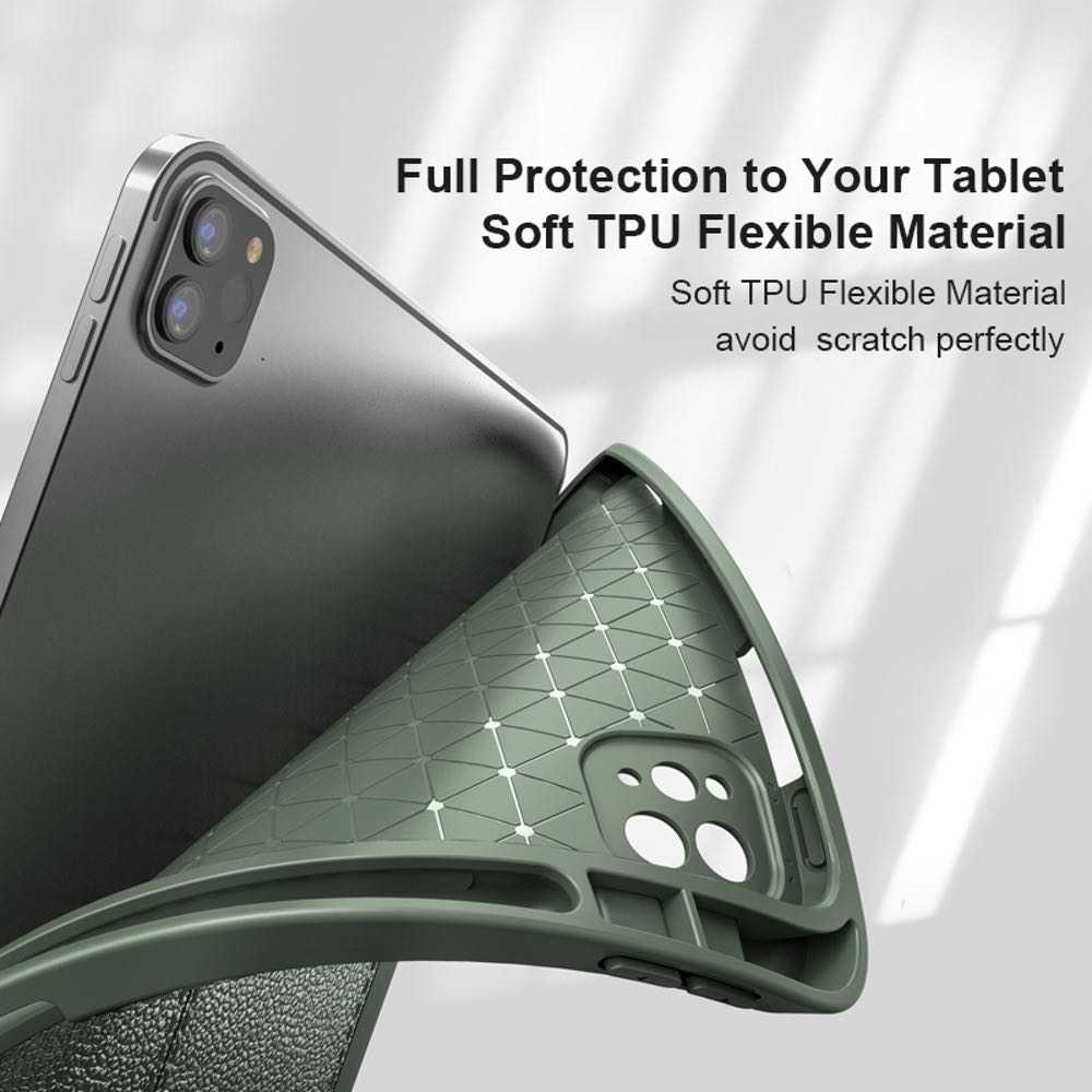 iPad Pro 12.9 2020 4th Gen Case Three-folding Holder - Blue