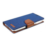 Best Mercury Canvas iPhone 13 Pro Max Wallet Case - Blue