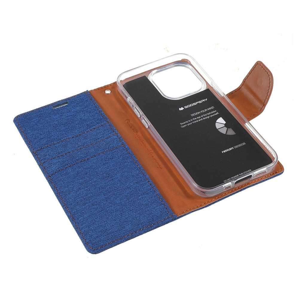 Best Mercury Canvas iPhone 13 Pro Max Wallet Case - Blue