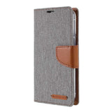 Best Mercury Canvas iPhone 13 Pro Max Wallet Case - Grey