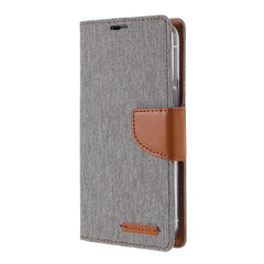 iPhone 13 Pro Max Case MERCURY Canvas Diary PU Leather - Grey