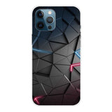 iPhone 12 / iPhone 12 Pro Case With Black Stereo Rhombus Pattern