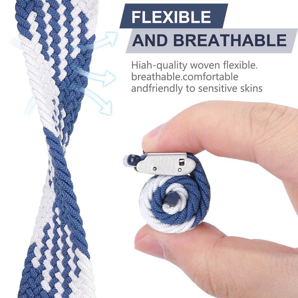 Latest Braided Band for Apple Watch 45/44/42mm - Black Red