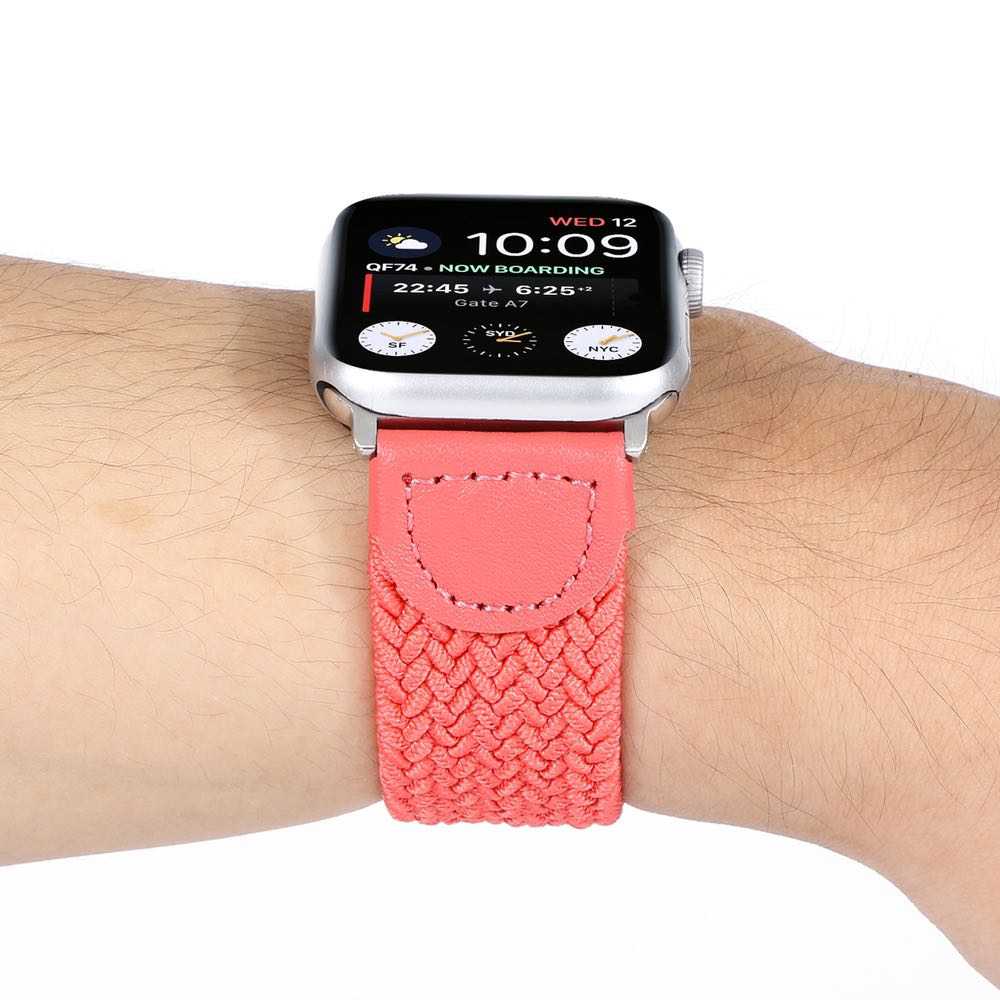 Apple Watch Band Braided 49/45/44/42mm - Rose Red
