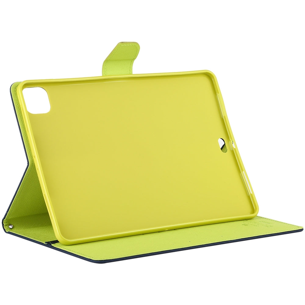iPad Pro 12.9 2020 Case - Mercury GOOSPERY FANCY DIARY Cross Texture - Navy Blue