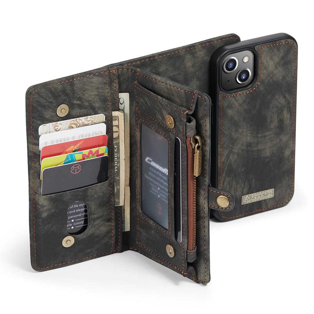 iPhone 13 Case CASEME Secure Wallet Case - Black