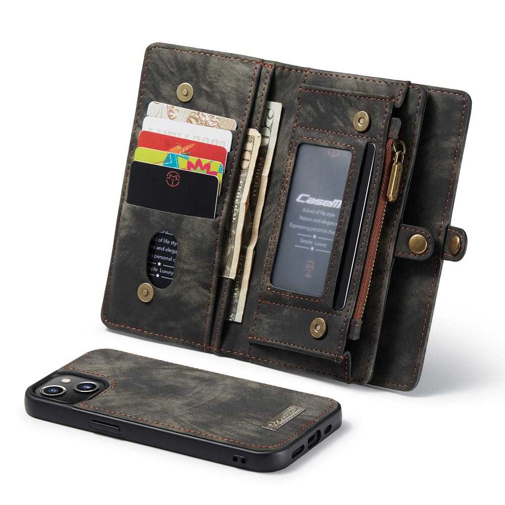 iPhone 13 Case CASEME Secure Wallet Case - Black