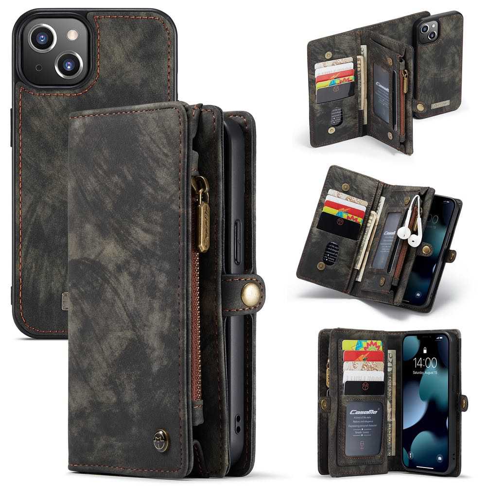 iPhone 13 Case CASEME Secure Wallet Case - Black