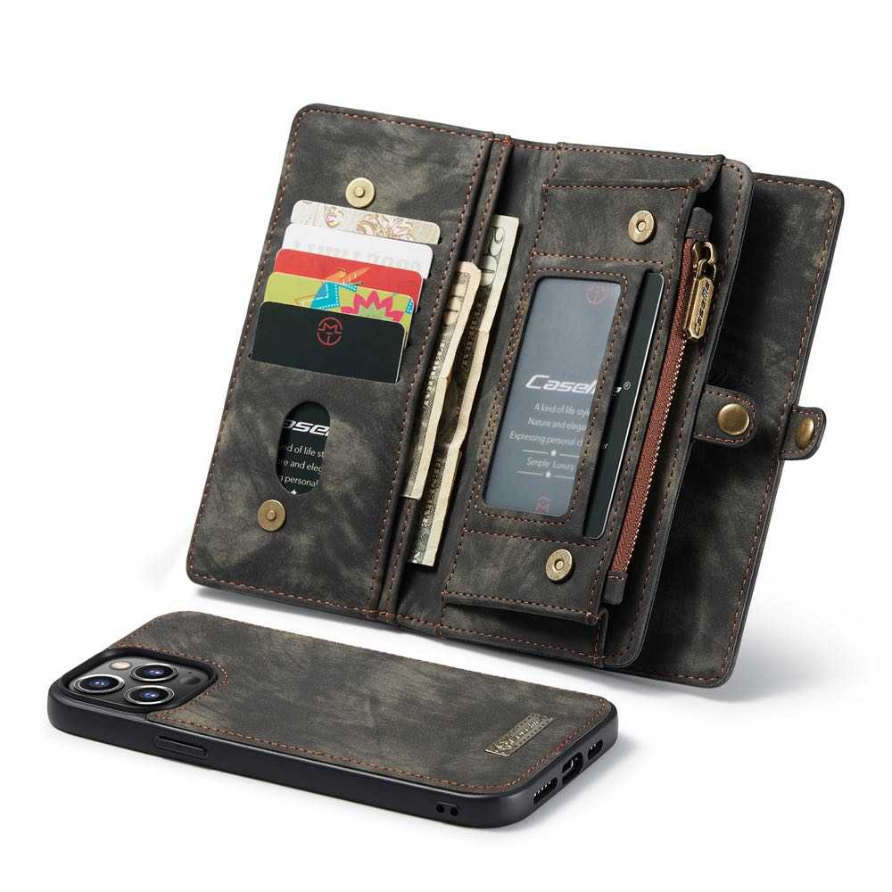 iPhone 13 Pro Case CASEME Detachable Secure Multi-Slot - Black
