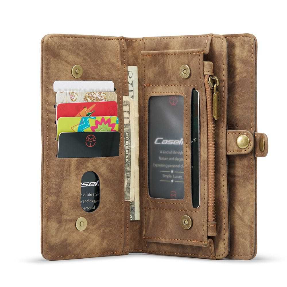 iPhone 13 Pro Case CASEME Detachable Secure Wallet - Brown